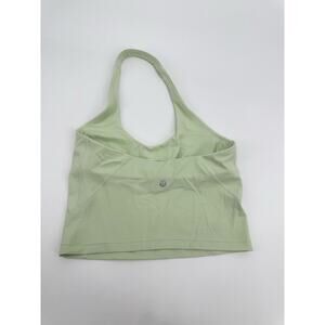 Lululemon Athletica Align Halter Padded Crop Tank Top Light Green Size 6 Gym Top